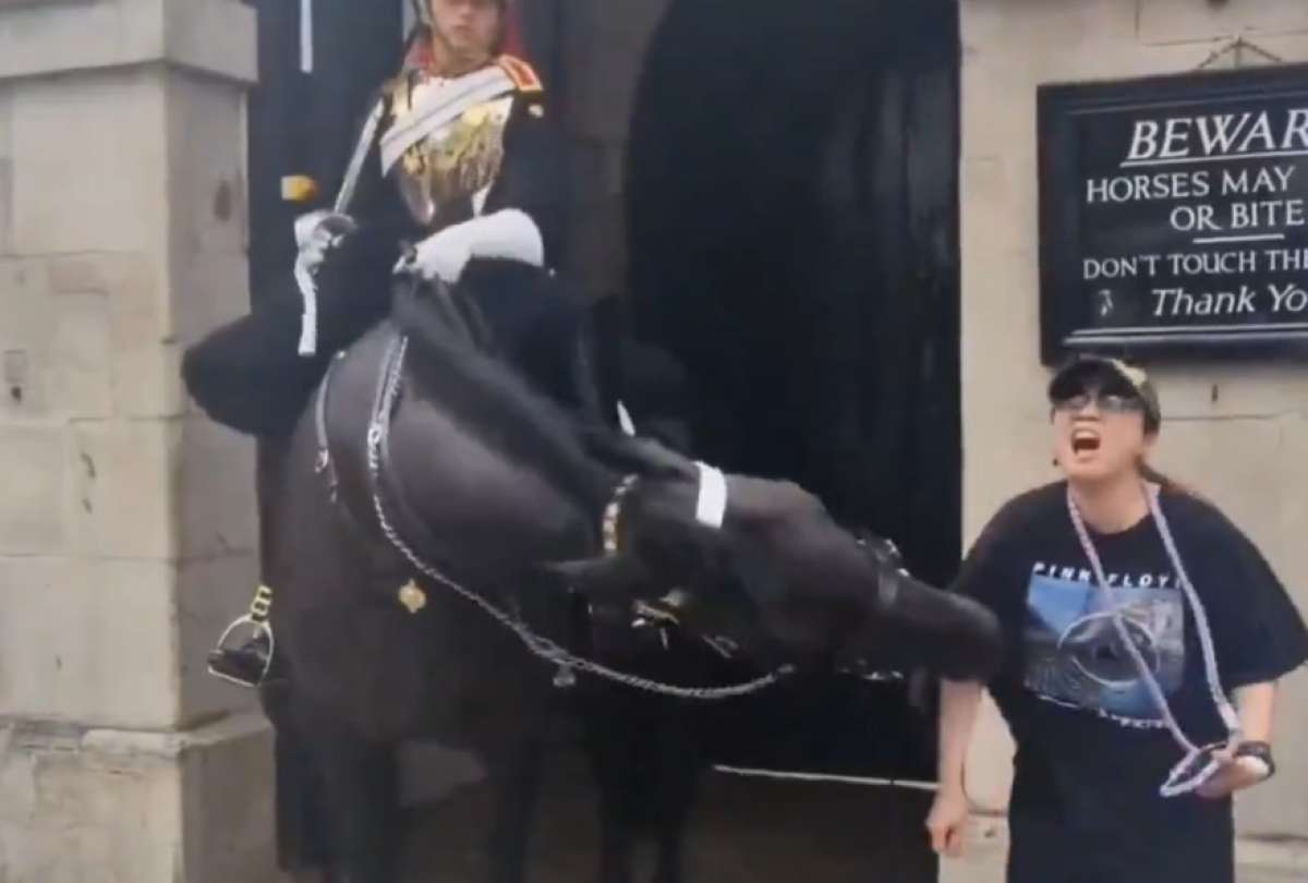 Un caballo de la Guardia Real agredió a una turista que intentaba sacarse una foto