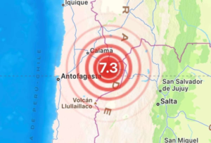 Un sismo de 7,3 grados se registró en el norte de Chile